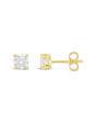 Classic 4 Claw Diamond Earrings in 18ct Yellow Gold. Tdw 0.70ct
